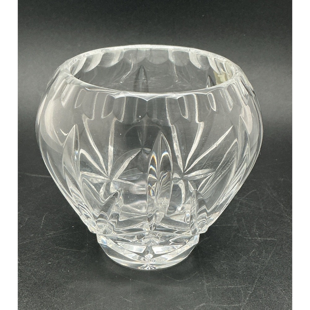 LENOX 24% Hand Cut Leaded Balloon Crystal Votive, Made in Poland, 3", Brand New